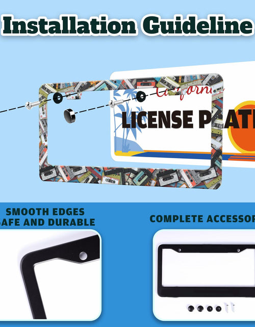 Load image into Gallery viewer, Cassette Music Tape License Plate Frame Stainless Steel 6.3x12.2 in
