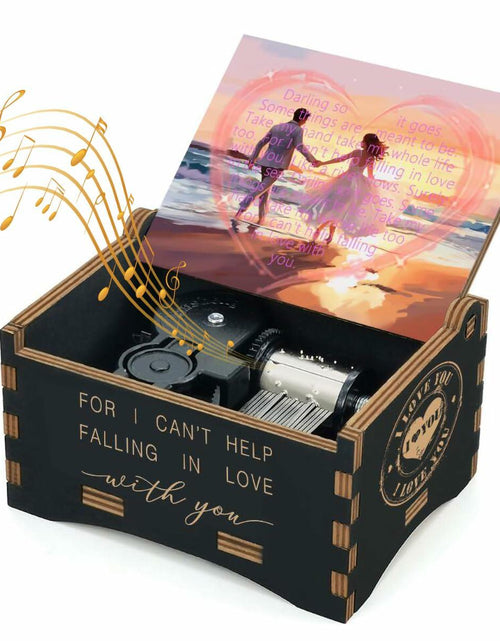 Load image into Gallery viewer, Sooharic "Can't Help Falling in Love" Wooden Music Box Gift for Her
