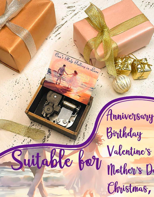 Load image into Gallery viewer, Sooharic "Can't Help Falling in Love" Wooden Music Box Gift for Her

