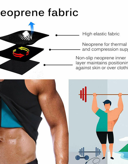 Load image into Gallery viewer, DoLoveY Men Sweat Sauna Vest Waist Trainer Body Shaper Neoprene Black 3XL
