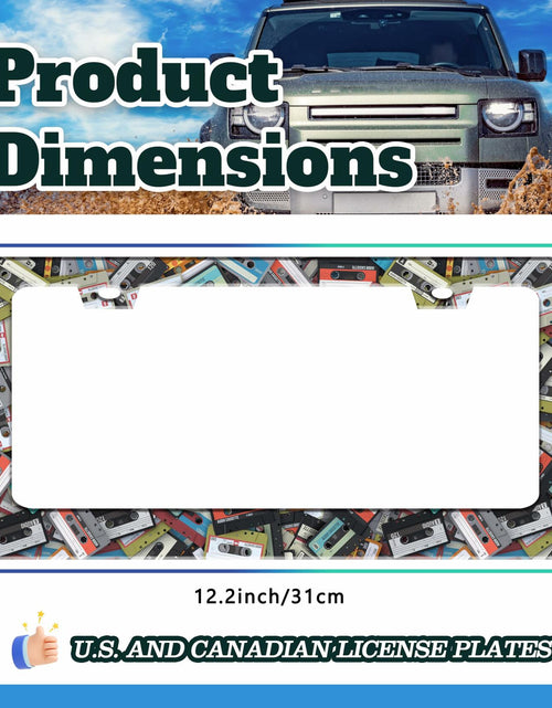 Load image into Gallery viewer, Cassette Music Tape License Plate Frame Stainless Steel 6.3x12.2 in
