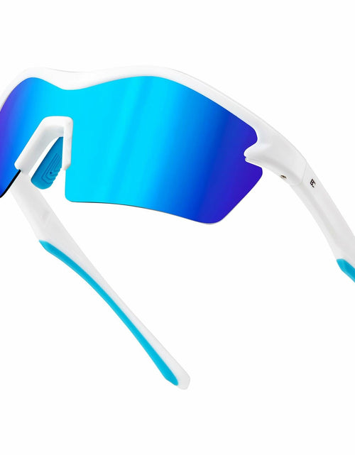Load image into Gallery viewer, BIRCEN Baseball Cycling Sunglasses Men Women MTB Sports Blue Lens White Frame
