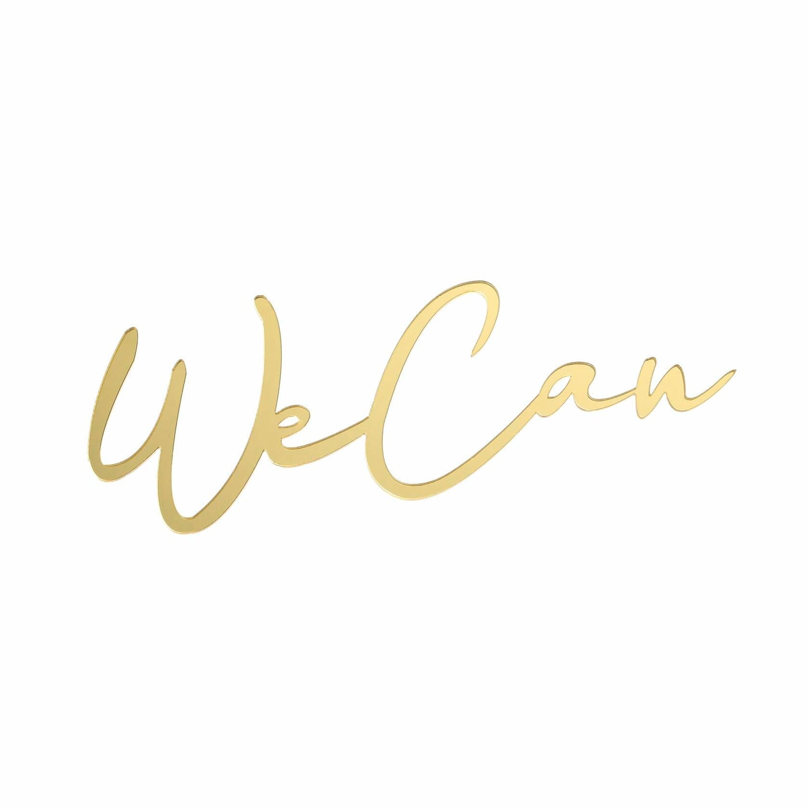 We Can Bearly Wait Gold Acrylic Cake Charm Baby Shower Gender Reveal
