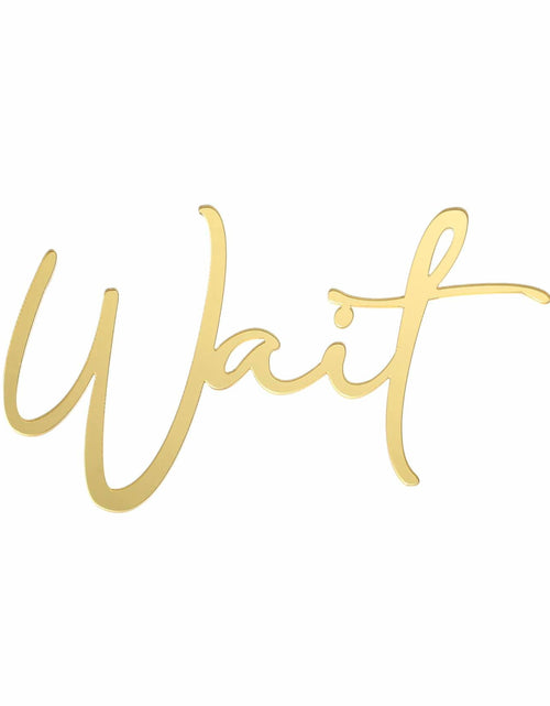 Load image into Gallery viewer, We Can Bearly Wait Gold Acrylic Cake Charm Baby Shower Gender Reveal
