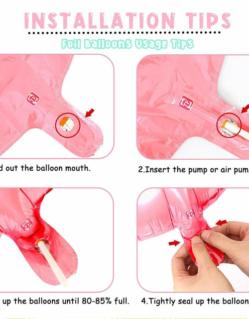Load image into Gallery viewer, Pink Bow 1st Birthday Balloons Kit Girls Party Supplies Foil Latex Decor
