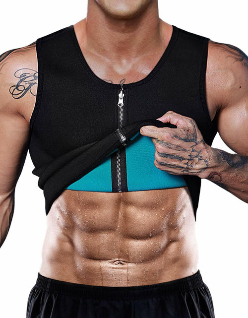 Load image into Gallery viewer, DoLoveY Men Sweat Sauna Vest Waist Trainer Body Shaper Neoprene Black 3XL
