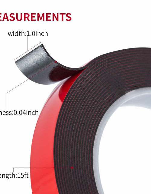 Load image into Gallery viewer, GOALDAY Double Sided Heavy Duty Mounting Tape Black 1.1mm×0.78in×16.5ft
