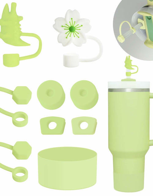 Load image into Gallery viewer, 9PCS Stanley Cup Accessories Set Spill Stopper Straw Cover Boot Citron
