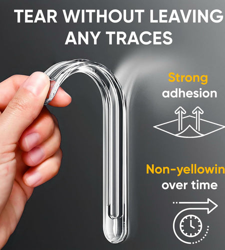 Vellax Clear Silicone Wall Protector Strips 3.5x0.7x0.2in 8 Count