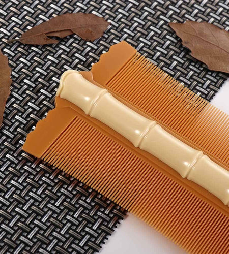 Green Double-Sided Anti-Static Hair Comb Fine Tooth with Handle Styling Tool
