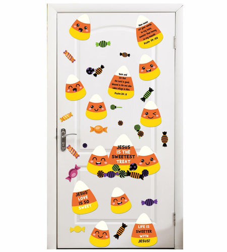 29PCS Christian Halloween Candy Corn Classroom Door Bulletin Board Decor