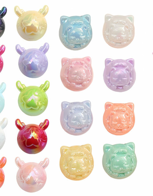 Load image into Gallery viewer, 18Pcs Cute Beads for Pens (Acrylic, Mixed Color, Dragon Head Cat) - DIY
