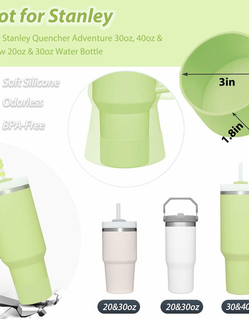 Load image into Gallery viewer, 9PCS Stanley Cup Accessories Set Spill Stopper Straw Cover Boot Citron
