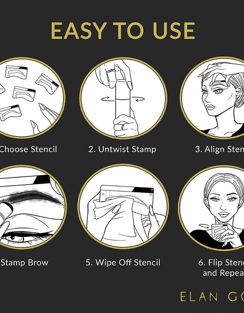 Load image into Gallery viewer, EGLD GOODLY Eyebrow Stamp Kit w/ Tweezer Waterproof Long-Lasting Nearly Black

