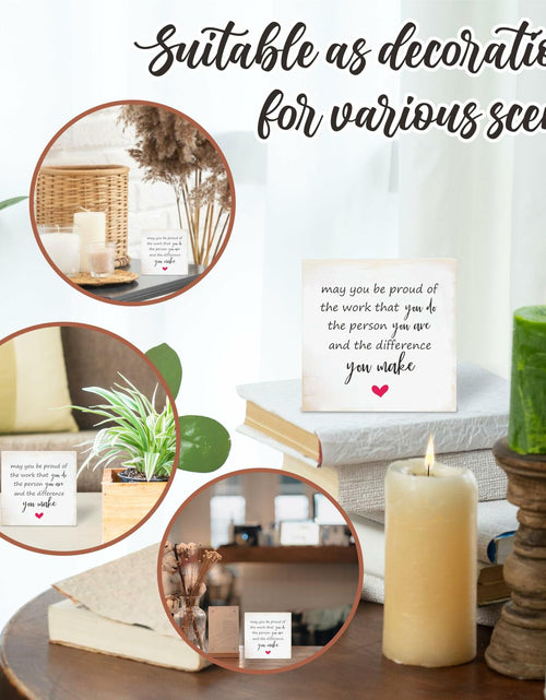 Load image into Gallery viewer, 4"x4" Natural Pine Wood Plaque - Inspirational Rustic Home &amp; Office Decor
