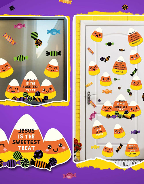 Load image into Gallery viewer, 29PCS Christian Halloween Candy Corn Classroom Door Bulletin Board Decor
