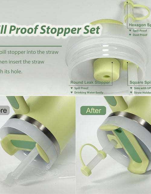 Load image into Gallery viewer, 9PCS Stanley Cup Accessories Set Spill Stopper Straw Cover Boot Citron
