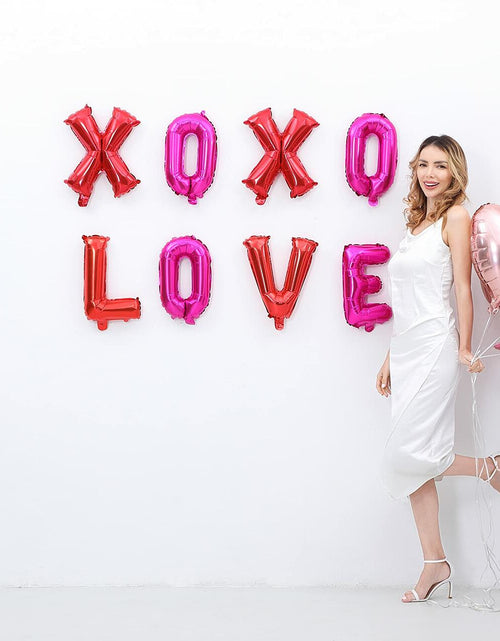 Load image into Gallery viewer, Giga Gud XOXO LOVE Letters Foil Balloon 16 Inch Pink Red 1 Pc
