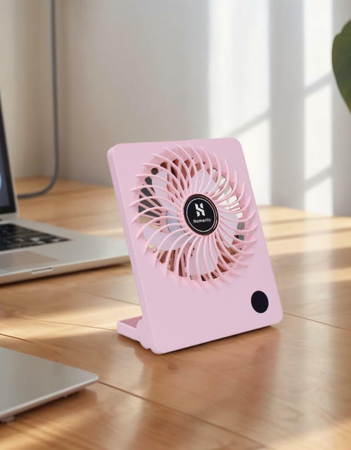 Load image into Gallery viewer, Homeritz Rechargeable Desk Fan 2000mAh Battery 180° Tilt Blue Compact
