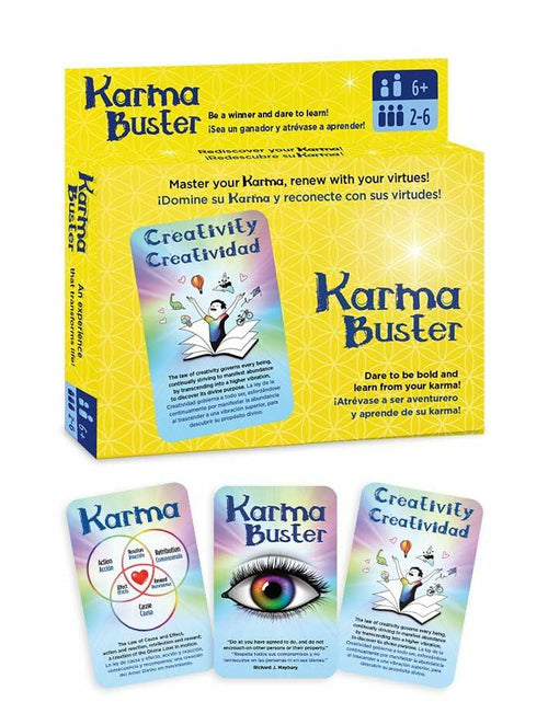 Load image into Gallery viewer, HULAHU Karma Buster Card Game Bilingual EN/SP Fun Skill Game 0.45lb
