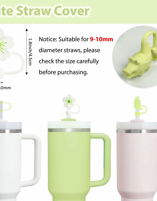 Load image into Gallery viewer, 9PCS Stanley Cup Accessories Set Spill Stopper Straw Cover Boot Citron
