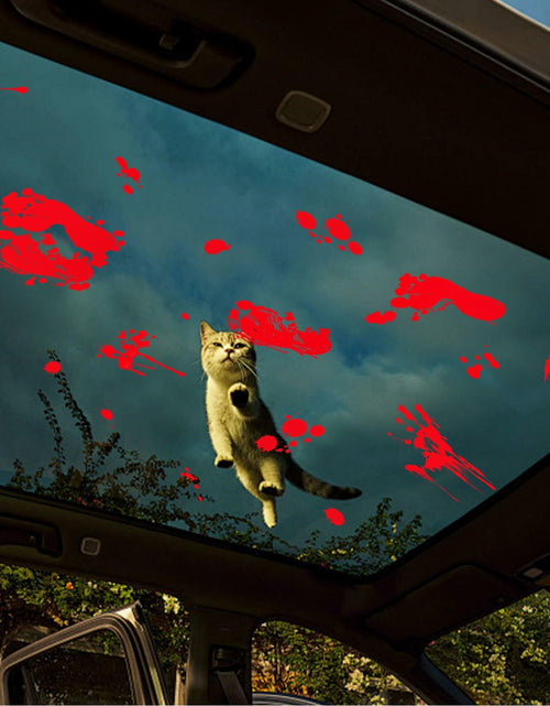Load image into Gallery viewer, Oeyliz Halloween Window Stickers Bloody Hand &amp; Footprint 9 Sheets Decor

