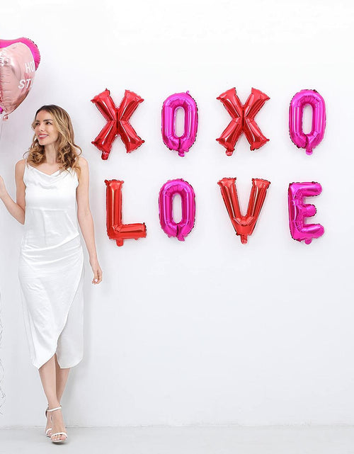 Load image into Gallery viewer, Giga Gud XOXO LOVE Letters Foil Balloon 16 Inch Pink Red 1 Pc
