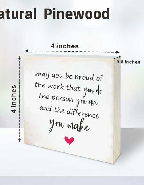 Load image into Gallery viewer, 4"x4" Natural Pine Wood Plaque - Inspirational Rustic Home &amp; Office Decor
