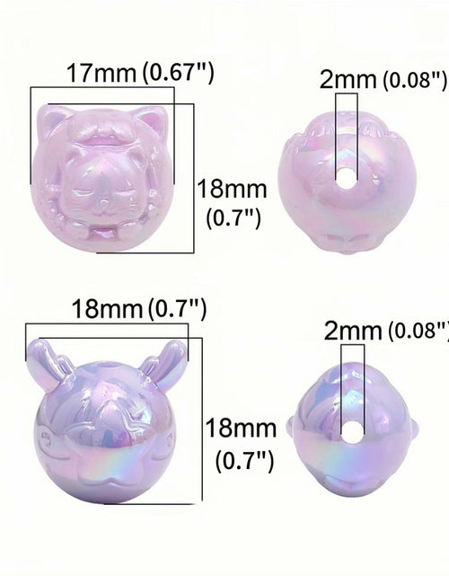 Load image into Gallery viewer, 18Pcs Cute Beads for Pens (Acrylic, Mixed Color, Dragon Head Cat) - DIY
