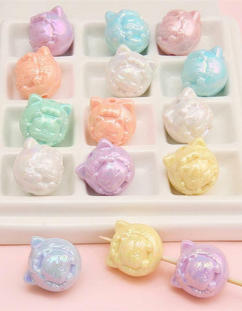 Load image into Gallery viewer, 18Pcs Cute Beads for Pens (Acrylic, Mixed Color, Dragon Head Cat) - DIY
