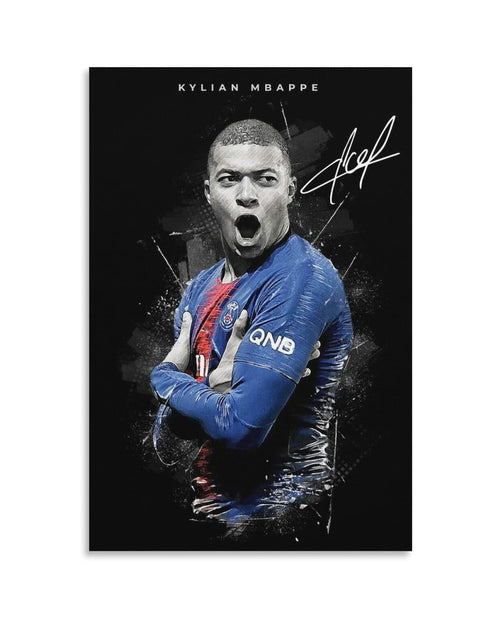 Load image into Gallery viewer, fhzang Kylian Mbappe Poster 1 Canvas Poster Unframed: 16x24 inches (40x60cm)
