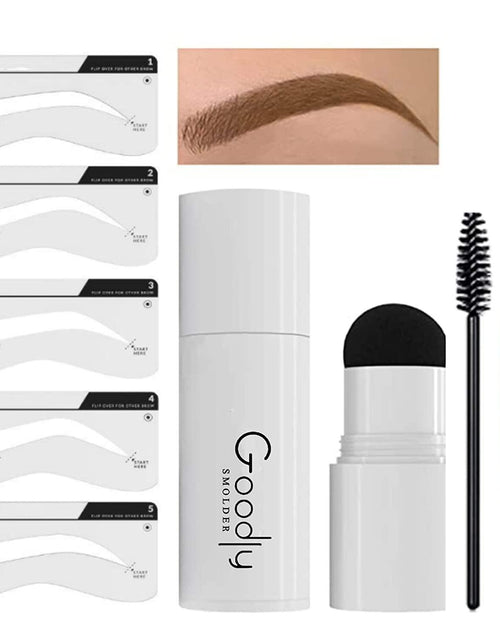 Load image into Gallery viewer, EGLD GOODLY Eyebrow Stamp Kit w/ Tweezer Waterproof Long-Lasting Nearly Black
