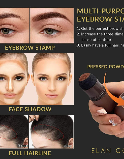 Load image into Gallery viewer, EGLD GOODLY Eyebrow Stamp Kit w/ Tweezer Waterproof Long-Lasting Nearly Black
