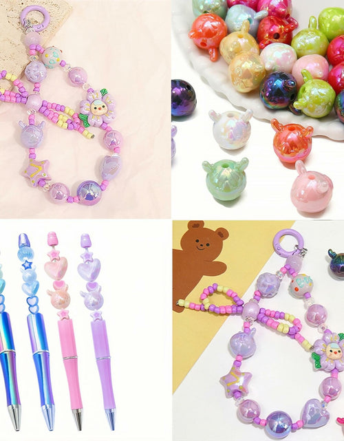 Load image into Gallery viewer, 18Pcs Cute Beads for Pens (Acrylic, Mixed Color, Dragon Head Cat) - DIY
