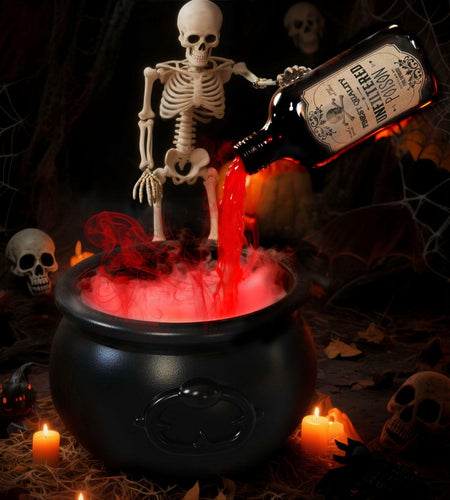 UPLAVIE Ultrasonic Mist Maker Fogger Halloween Decoration Black Cauldron