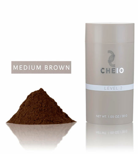 Cheio Hair Thickening Fibers 30g Level 2 Medium Brown Keratin Fibers