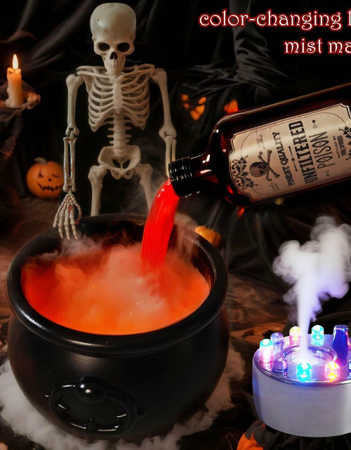 Load image into Gallery viewer, UPLAVIE Ultrasonic Mist Maker Fogger Halloween Decoration Black Cauldron
