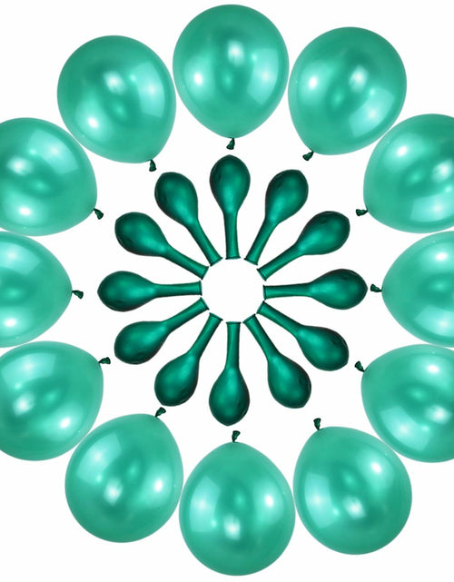 Load image into Gallery viewer, QIKOOLAA Pearl Green 12in Latex Balloons 120 Pack Green Christmas Party
