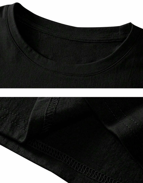 Load image into Gallery viewer, Remidoo Womens Oversized Baseball Tshirt Crewneck Black Size XXL
