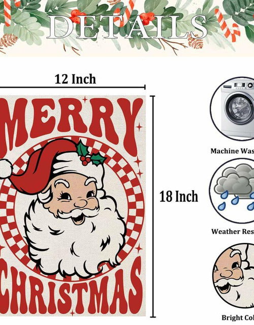 Load image into Gallery viewer, Fapulee Merry Christmas Garden Flag 12x18 Double Sided Santa Outdoor
