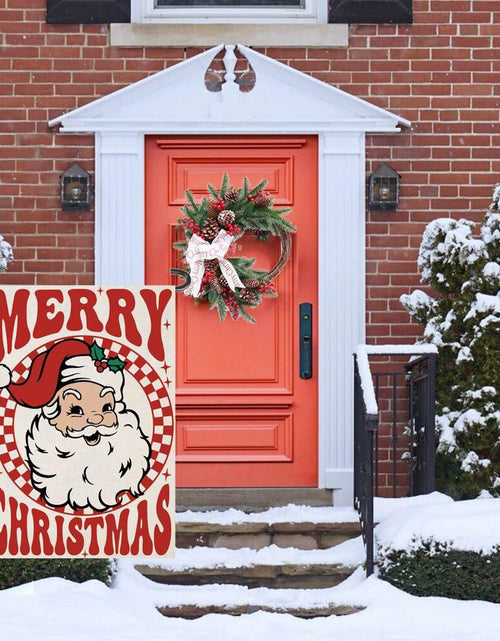 Load image into Gallery viewer, Fapulee Merry Christmas Garden Flag 12x18 Double Sided Santa Outdoor
