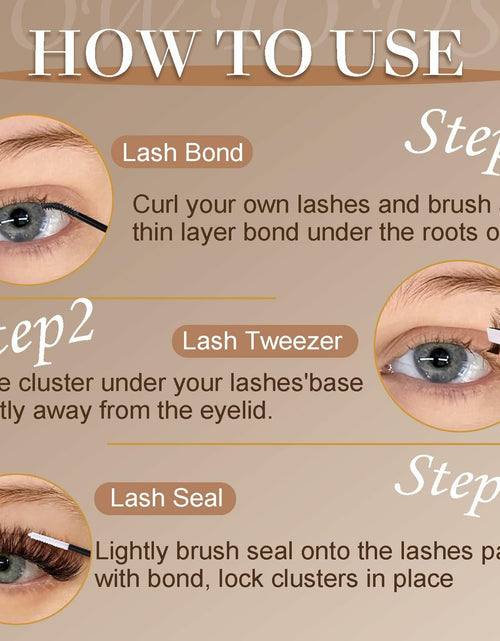 Load image into Gallery viewer, FOINEMYED Brown Lash Clusters 10-20mm 154PCS Fluffy Individual False Lashes
