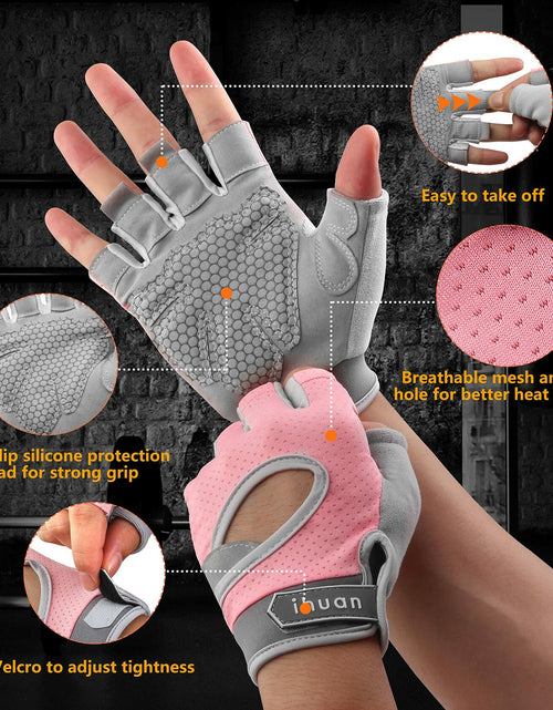 Load image into Gallery viewer, ihuan Breathable Workout Gloves for Men &amp; Women – Gym, Cycling, Fitness
