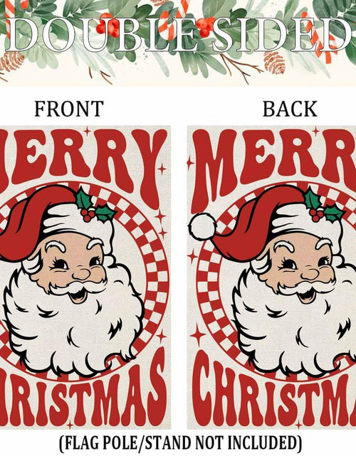 Load image into Gallery viewer, Fapulee Merry Christmas Garden Flag 12x18 Double Sided Santa Outdoor
