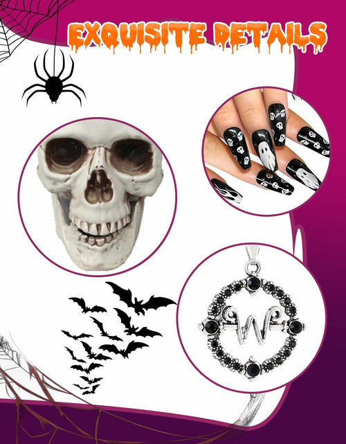 Load image into Gallery viewer, Swooflia 5PCS Women’s Halloween Costume Accessories Set Skull Necklace
