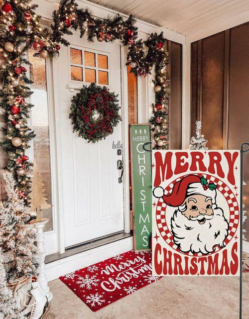 Load image into Gallery viewer, Fapulee Merry Christmas Garden Flag 12x18 Double Sided Santa Outdoor
