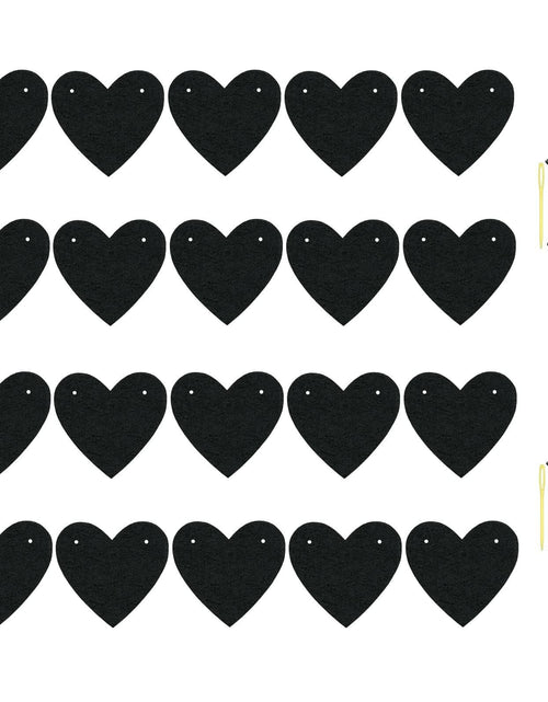 Load image into Gallery viewer, Guzon 4 Sets Black Heart Felt Banners Gothic Wedding Valentine Party Decor
