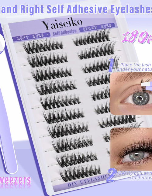 Load image into Gallery viewer, Yaiseiko Self Adhesive Lash Clusters Wispy C Curl 8-17MM 180Pcs
