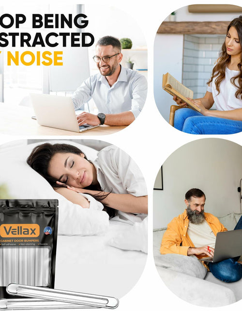 Load image into Gallery viewer, Vellax Clear Silicone Wall Protector Strips 3.5x0.7x0.2in 8 Count
