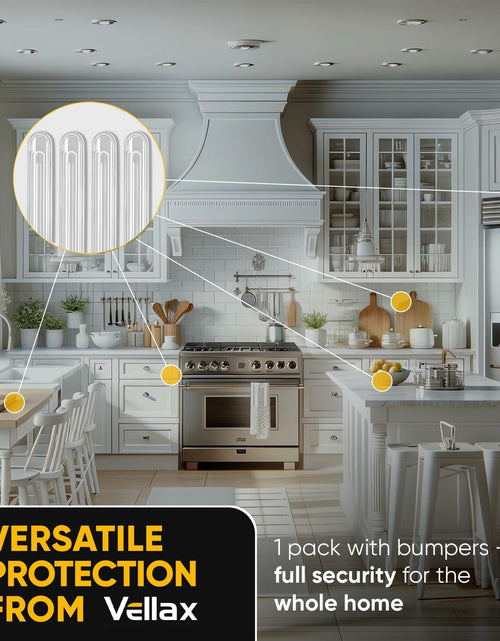 Load image into Gallery viewer, Vellax Clear Silicone Wall Protector Strips 3.5x0.7x0.2in 8 Count
